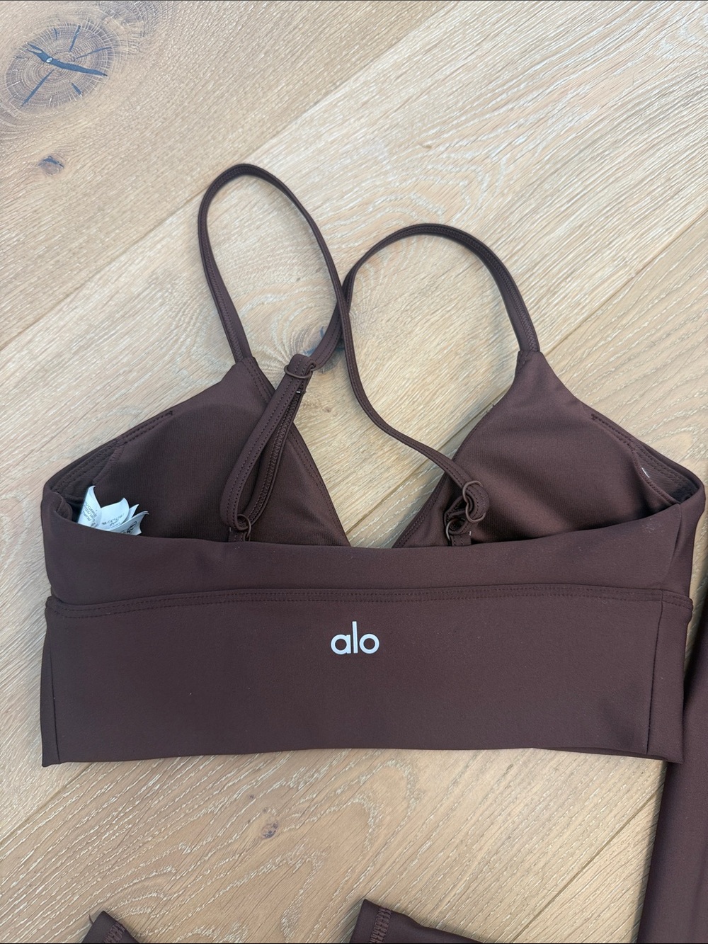 Alo Women’s Airlift Legging & Bra Set Size Small Brownstone like new - Picture 3 of 4